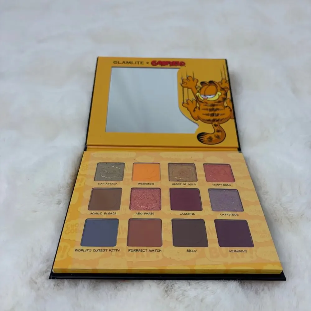 Glamlite x Garfield 12 Shade Eyeshadow Palette NIB Orange Warm Neutral Aesthetic